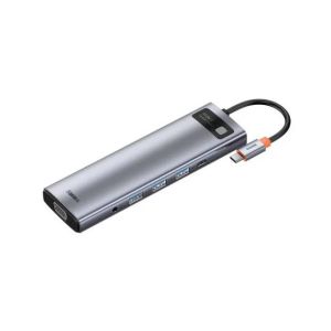 Baseus Metal Gleam Series 11-In-1 Multifunctional Type-C HUB Docking Station Space Gray