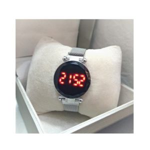 Khareed Express LED Watch For Women Silver (0030)