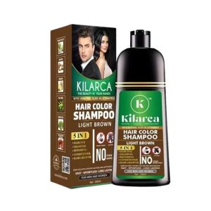Kilarca 5 In 1 Hair Color Shampoo Light Brown 400ml