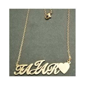 King Fajar Name Gold Platted Necklace