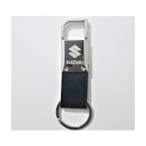 King Leather and Metallic Suzuki Keychain