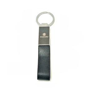 Kings Suzuki Leather & Metallic Keychain Black (0380)