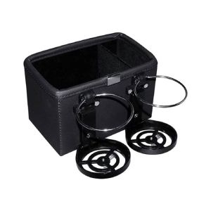 M-Mart Car Armrest Storage Holder Tissue Box - Black