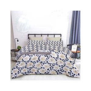 Maguari Flower Design Cotton Comforter White (0469)