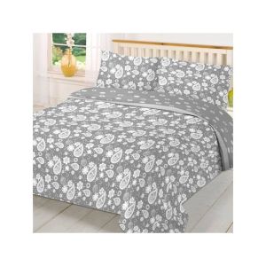 Maguari Paisley Design Double Bed Grey (0366)