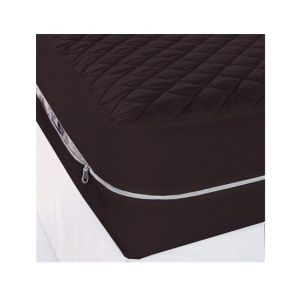Maguari Single Zipper Mattress Cover Dark Brown