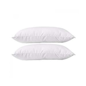 Muzamil Store Cotton Pillows White Pack of 2