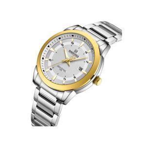 Naviforce Executive Date Edition Watch For Men Silver (NF-8029-5)