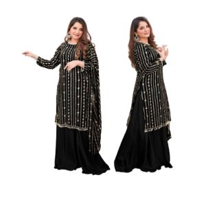 Azhari Traders Embroidery Suit Border And Neck With Emb Dupatta 3pcs