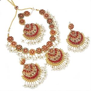 Azhari Traders Navratan Long Style Necklace Set