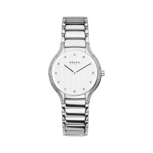 Obaku Acacie Brace Watch For Women's Silver (V276LECISC)