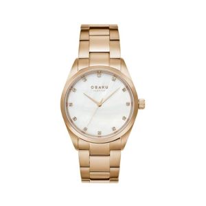 Obaku Chili Fuchsia Watch For Women's Rose Gold (V263LXVWSV)