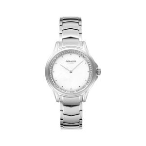 Obaku Jasmin Brace Watch For Women's Silver (V261LECWSC)