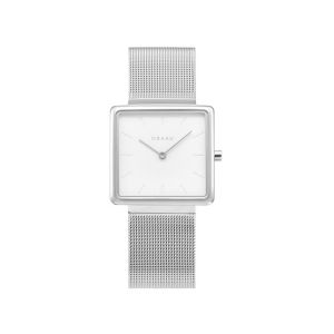 Obaku Kvadrat Steel Women's Watch Silver (V236LXCIMC)