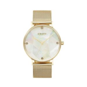 Obaku Mosaik Watch For Women's Gold (V268LXGWMG)
