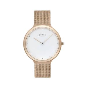 Obaku Satin Lille Watch For Women's Rose Gold (V269LXVWMV)