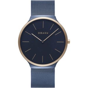 Obaku Ark Ocean Watch For Women's Navy Blue (V240GXSLML)
