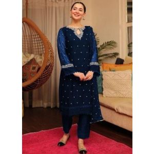 Pista Collection Embroidered Design Dupatta 3 Piece Suit For Women - One Size