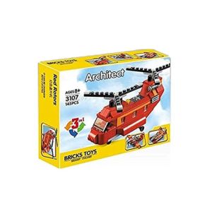 Planet X 3 In 1 Decool Architect Creator Helicopter Building Blocks Set (PX-10912)