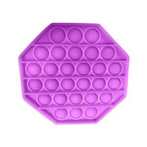 Planet X Pop Bubble Fidget Octagon Silicone Toy Purple (PX-11078)