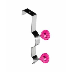 Premier Home Over Door Hot Pink Diamantes Double Hook (1901119)