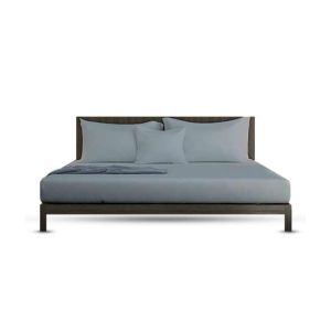 Rainbow Linen Bed Sheet Set Queen Size Dark Grey (Pack Of 3)