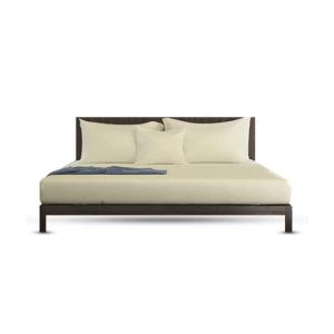 Rainbow Linen Bed Sheet Set Single Size Tan (Pack Of 3)