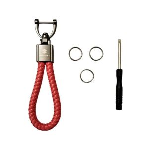 King Hat & Caps Suzuki Pure Leather Metallic Keychain With Screw Driver (0575)