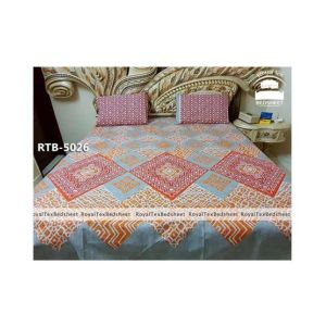 Royal Tex Printed Double Bed Sheet (RTB-5026)