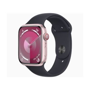 Apple Watch Series 9 Pink Aluminum Case With Sport Band-GPS-45 mm-Midnight