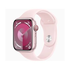Apple Watch Series 9 Pink Aluminum Case With Sport Band-GPS-41 mm-Light Pink
