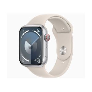 Apple Watch Series 9 Silver Aluminum Case With Sport Band-GPS & Cellular-45 mm-Starlight