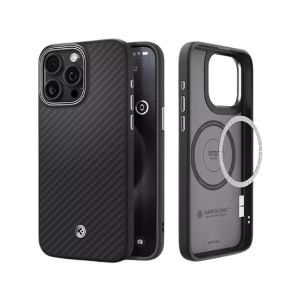 Spigen Enzo Aramid Magsafe Case For Apple iPhone 15 Pro Max Black (ACS07044) 