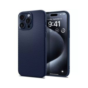 Spigen Liquid Air Navy Blue Case For Apple iPhone 15 Pro (ACS06705)