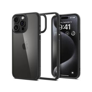 Spigen Ultra Hybrid Matte Black Case For Apple iPhone 15 Pro Max (ACS06570)