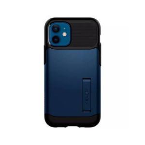 Spigen Slim Armor Glass Case For iPhone 12 Mini Navy Blue (ACS01547)