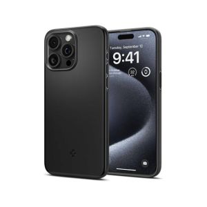 Spigen Thin Fit Black Case For Apple iPhone 15 Pro Max (ACS06544)