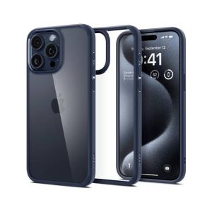 Spigen Ultra Hybrid Navy Blue Case For Apple iPhone 15 Pro Max (ACS06573)