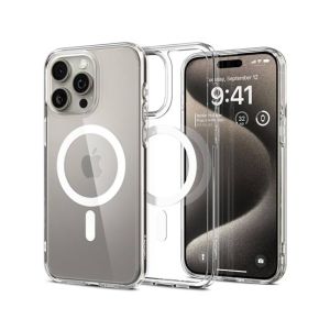 Spigen Ultra MagFit White Case For Apple iPhone 15 Pro Max (ACS06576)