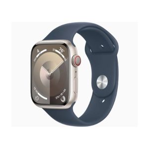 Apple Watch Series 9 Starlight Aluminum Case With Sport Band-GPS-45 mm-Storm Blue
