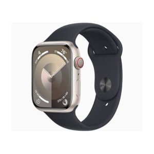 Apple Watch Series 9 Starlight Aluminum Case With Sport Band-GPS-45 mm-Midnight