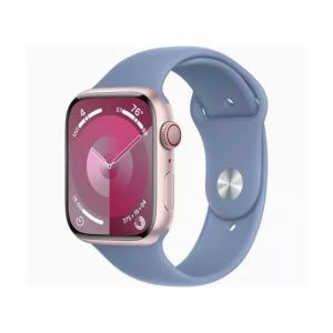 Apple Watch Series 9 Pink Aluminum Case With Sport Band-GPS-41 mm-Winter Blue
