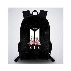 Traverse BTS Printed School Bag For Unisex Black (T343TWH)