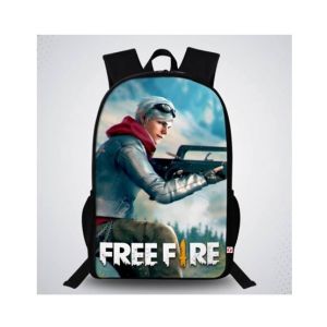 Traverse Free Fire Digital Printed School Bag (T619TWH)