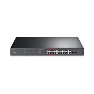 TP-Link 16-Port 10/100Mbps + 2-Port Gigabit Unmanaged PoE Switch (TL-SL1218MP)
