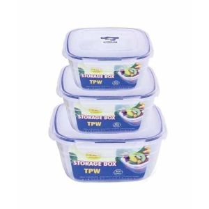 TPWfamily Square Storage Box 3 Pieces Set (2.96 Litre)