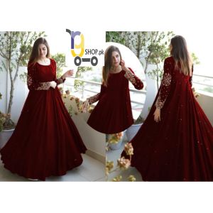 Rg Shop Long Maxi Trouser 3Piece -Red