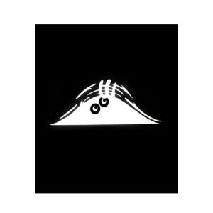 Wish Hub Hiding Eye Monster Car Sticker White
