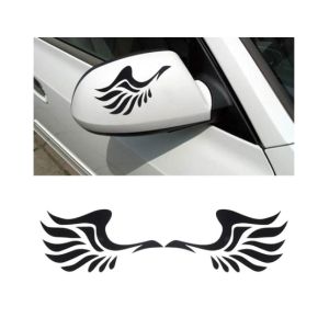 Wish Hub Mirror Pair Of Wings Car Sticker Black
