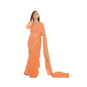 ZamZam Chifon Saari For Women-Pink